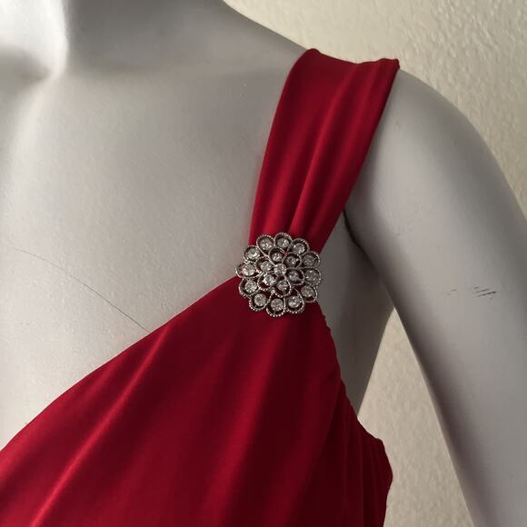 Vintage Y2K Dress Ruby Rox Whimsigoth Red Medium Asymmetric Hem HOCO Formal - Picture 8 of 16